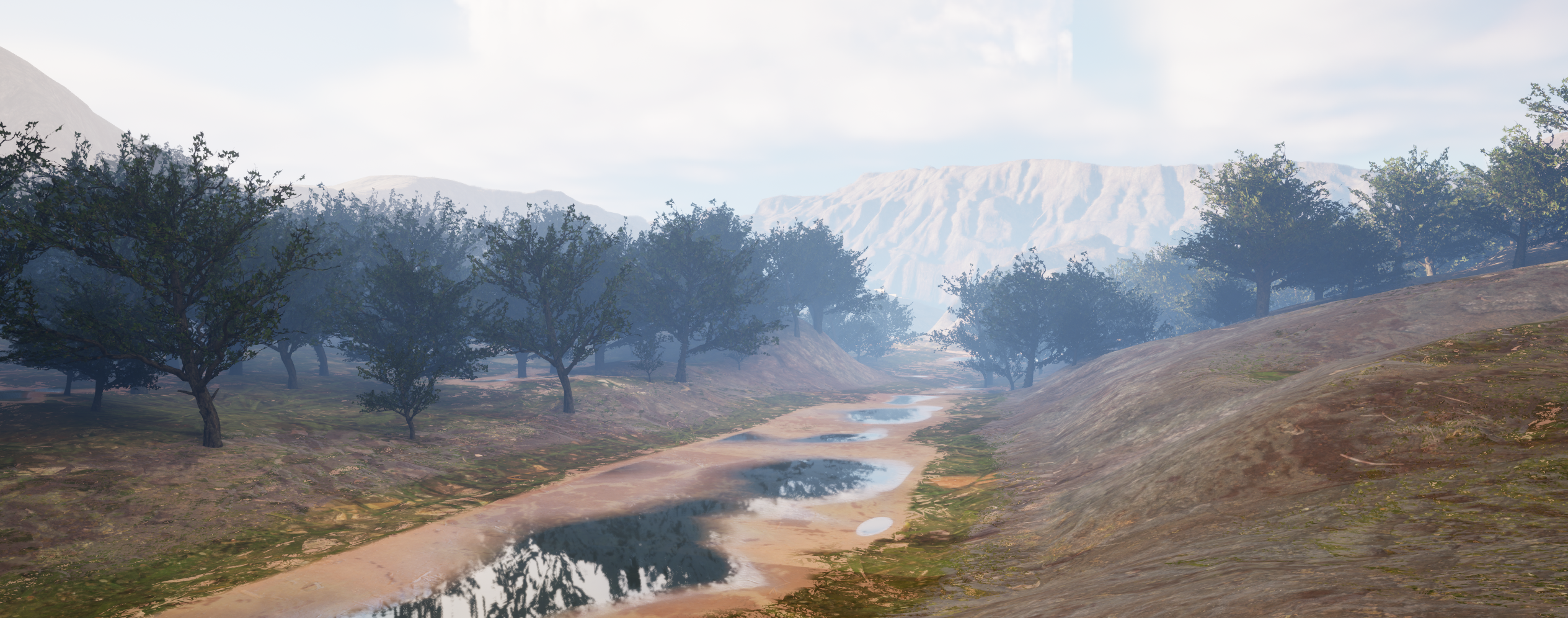 Dust of War — Middle-Eastern river valley landscape